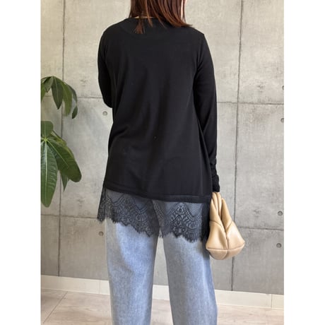 【ROSIEE】大人可愛い裾レースTOPS