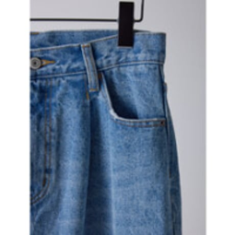 【YENN】 LASER CUT DENIM SK　納期：2026年2月上旬～3月上旬
