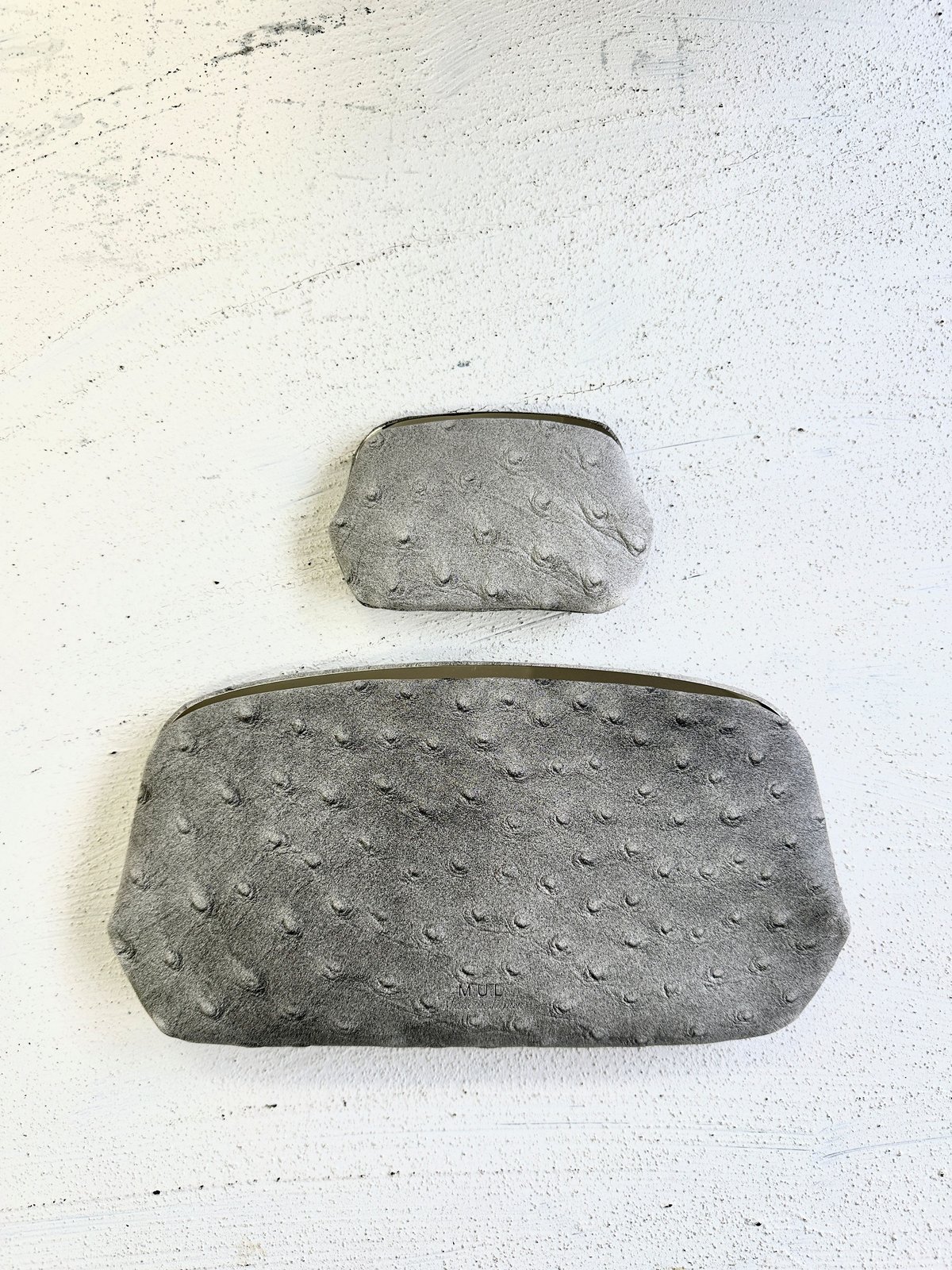 M.U.L.】がま口ウォレットセット ホワイトヌバック汚し加工