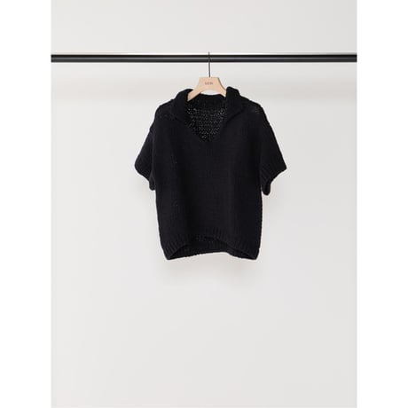 【YENN】HAND KNIT POLO COLLAR PO