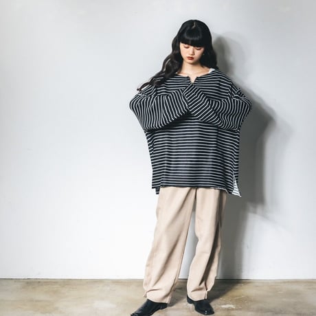 【AGAWD】リバーシブルボーダーニット