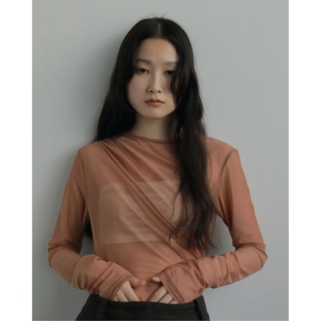 【anuke】Tulle Gather Bodysuit※9月上～10月上