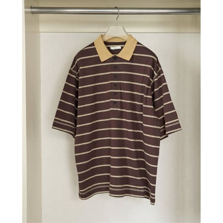 【anuke】Border Loose Polotops　納期：7月上旬～8月上旬