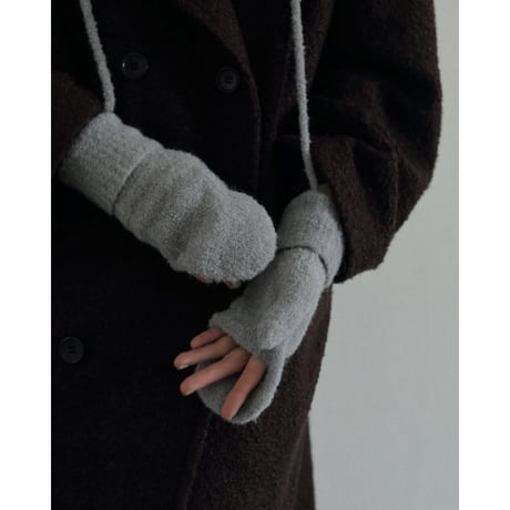 【anuke】Boucle Knit Mittens※11月上～12月上