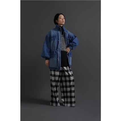 CYAN TOKYO】ウエストリブチェックワイド | selectshop kusukusu