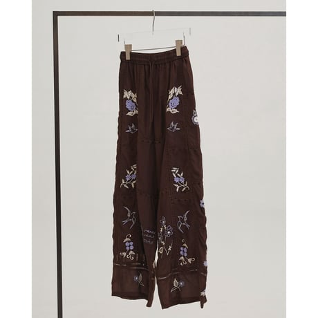 【TODAYFUL】Embroidery Patchwork Trousers