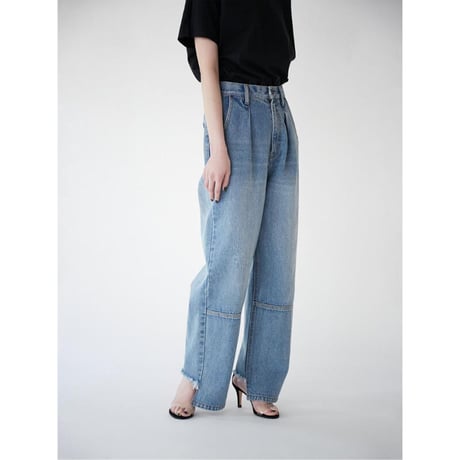 【YENN】HIGH RISE TUCK WIDE PT