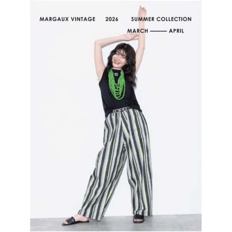 【MARGAUX VINTAGE】木製ビーズネックレス