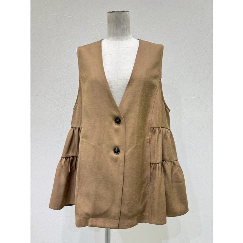 CYAN tokyo】サイドティアードリネンベスト | selectshop kusukusu