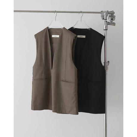 【anuke】Keyneck Over Vest　※納期3月下旬～4月下旬