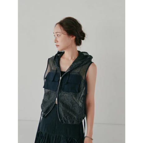 【Hella】lame tulle vesth※納期4/下〜5/下
