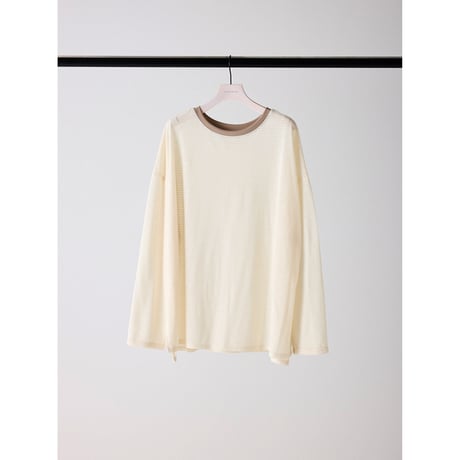 【CHIGNON】 ｼｱｰﾎﾞｰﾀﾞｰﾛﾝTEE