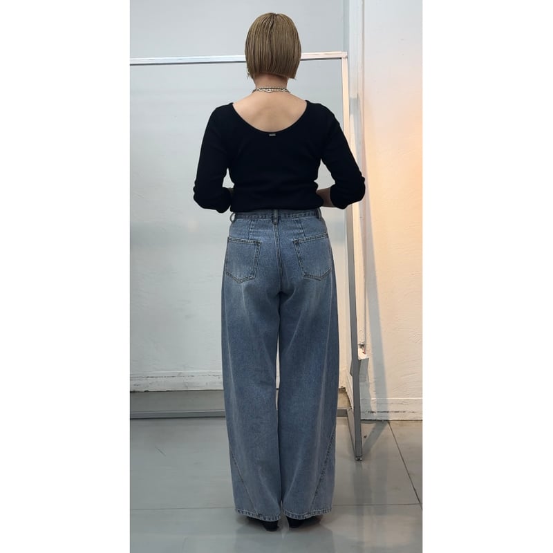 【限定価格セール!】 再販✨【PASSIONE】サイドタックデニム | selectshop kusukusu パンツ