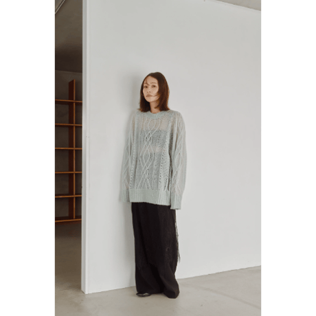 【Hella】2Way Layered Lace Wrap Skirt　※納期8月中旬～9月中旬
