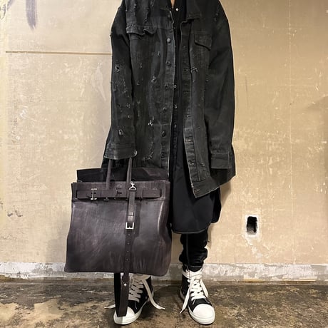 リミテッドシリーズエントリー【M.U.L.】STUD FRAP TOTE L※納期8月～12月