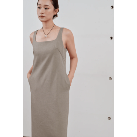 【Hella】back tie cocoon dress　※納期6月中旬〜7月中旬