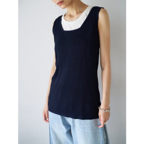 【YENN】COTTON RIB TANKTOP
