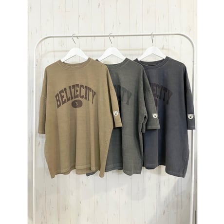 【L'ours Polaire et Bleu】ピグメント半袖Tシャツ