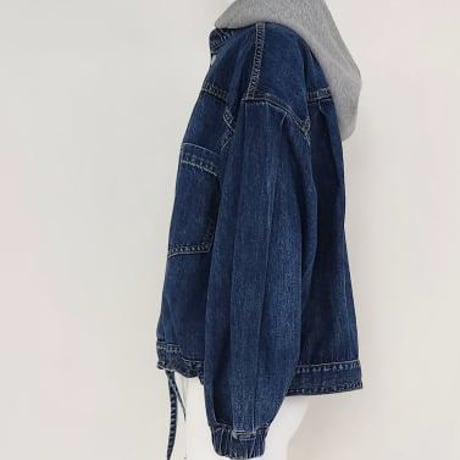 【Boutique Ordinary】Detachable Hood Denim Jacket