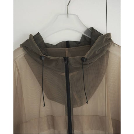 【anuke】Tulle Zip Blouzon　※納期3月下旬～4月下旬