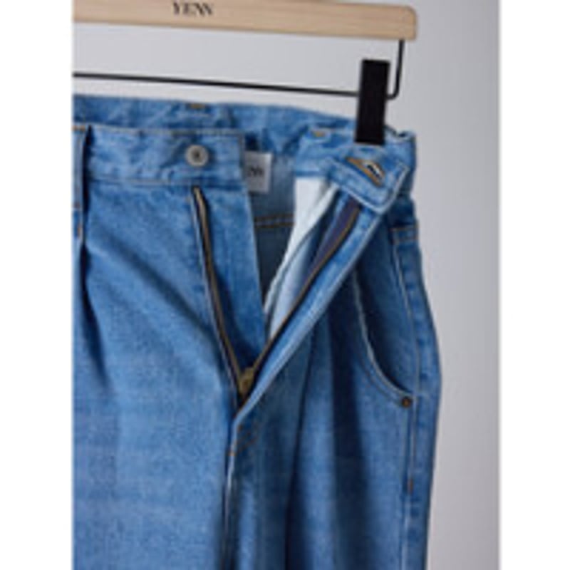 YENN】 LASER CUT WIDE DENIM | selectshop kusukusu