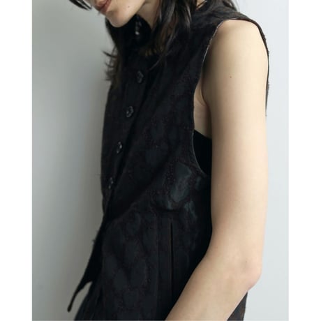 【anuke】Leopard Jacquard Vest※9月中～10月中
