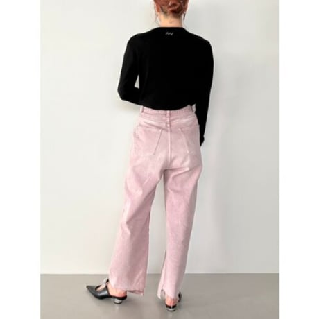 【YENN】HIGH RISE TUCK WIDE　ピンク