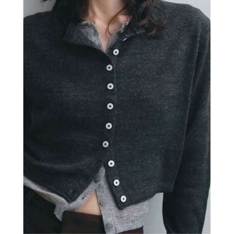 【anuke】Layered Crewneck Cardigan