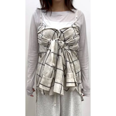 【CLOCHE】2WAYチェックシャツ