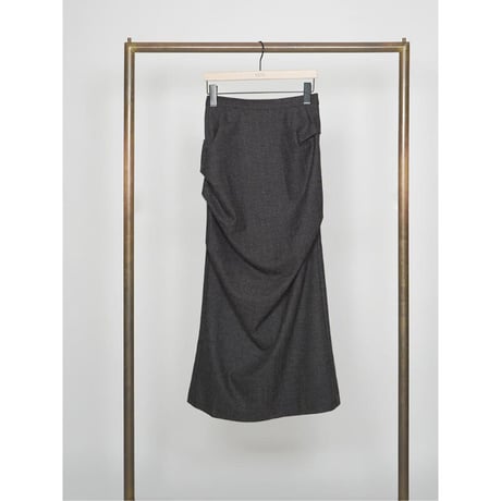 【YENN】UNEVEN DRAPED SKIRT