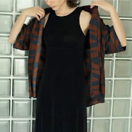 【ànuke】Geometric Satin Shirts