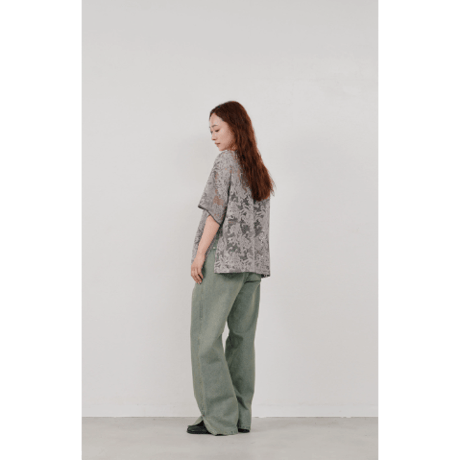 【Hella】rascel lace half sleeve top　※納期3月中旬〜4月中旬