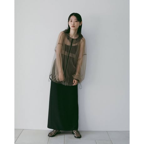 【anuke】Tulle Zip Blouzon　※納期3月下旬～4月下旬