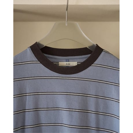 【anuke】Border Loose Long T-shirts　※納期8月下旬～9月下旬