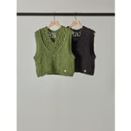 【YENN】CROCHET YORK VEST ※納期8/上～8/中
