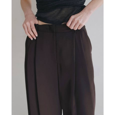 【anuke】Twill Satin Pants　※納期7月中旬～8月中旬