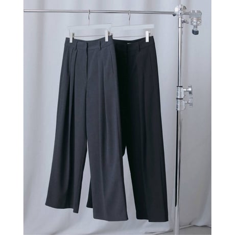 【anuke】Tuck Wide Pants