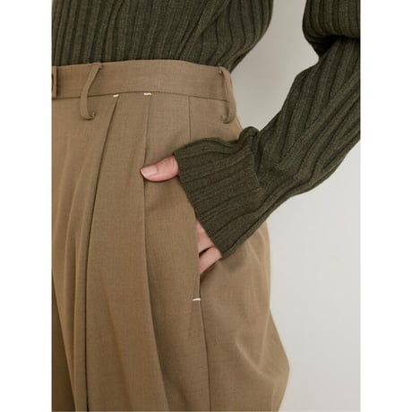 【YENN】WOOL BLEND TWO TUCK PT