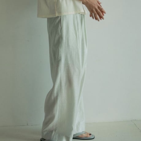 【anuke】Sheer Tuck Pants　※4月中旬～5月中旬