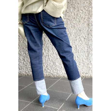 【INDIMARK】ボーイフレンドデニム　ベーシックブルー　WJ072