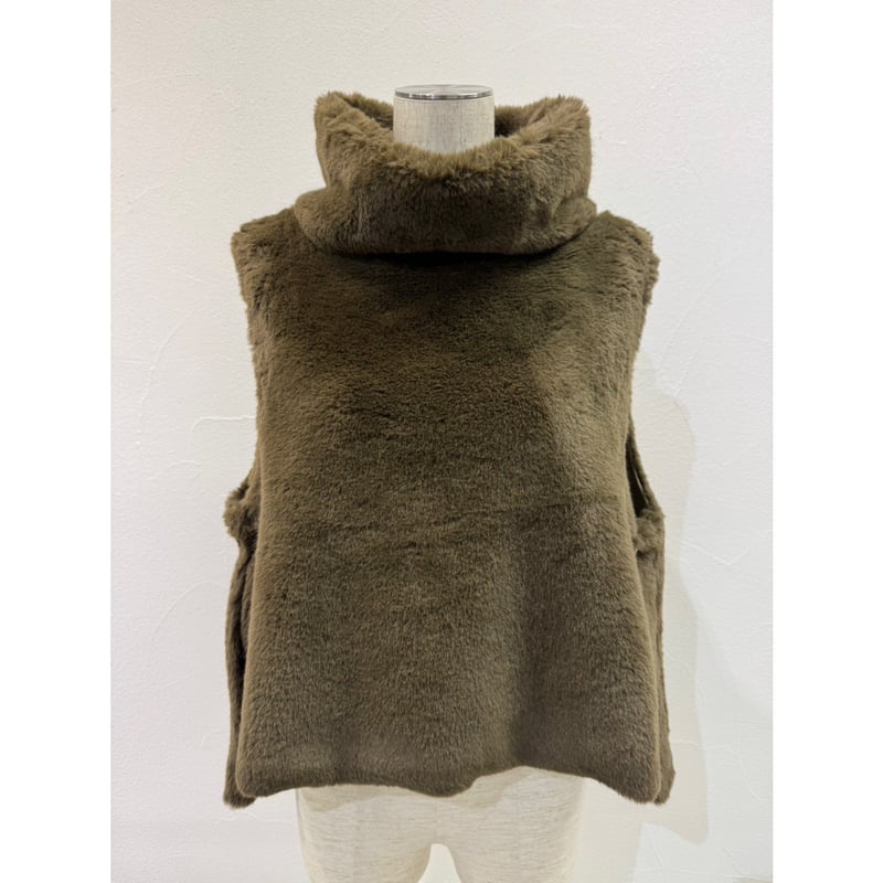 CYAN TOKYO】バックオーバーハイネックファーベスト | selectshop kus