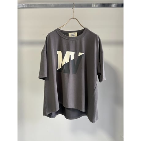 【MARGAUX VINTAGE】MV off/charcoal logo-TEE