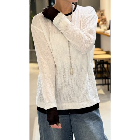 【CYAN TOKYO】限定コラボ✨チュールレイヤーモザイクスリットTOPS