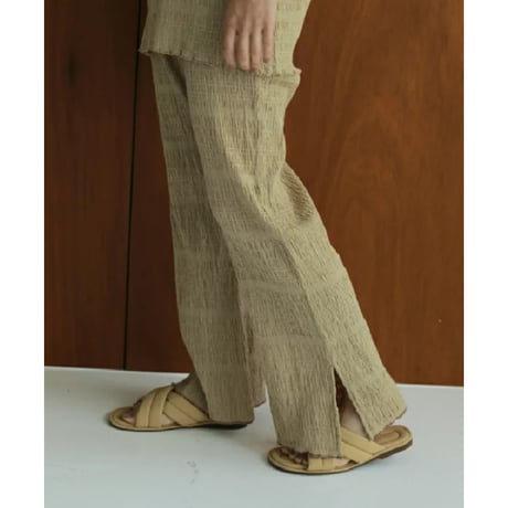 【ànuke】Shirring Slit Pants
