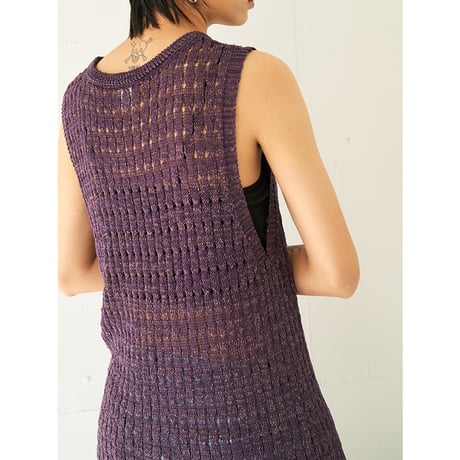 【YENN】OPENWORK KNIT OP