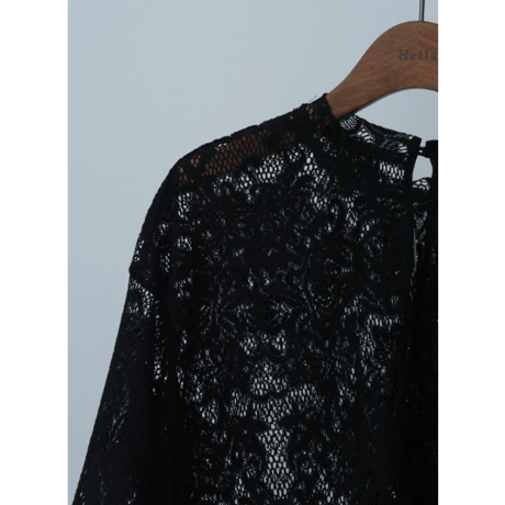 【Hella】rascel lace half sleeve top　※納期3月中旬〜4月中旬