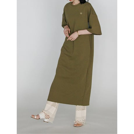 【YENN】HOLE BOXY TEE DRESS