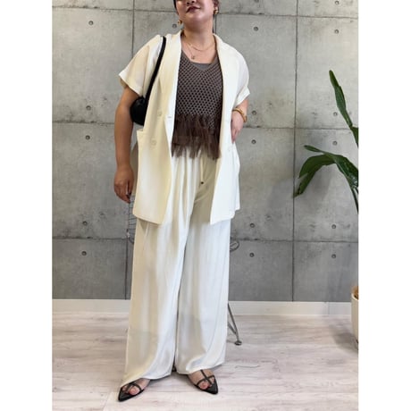 【ROSIEE】大人涼し気ワイドパンツ
