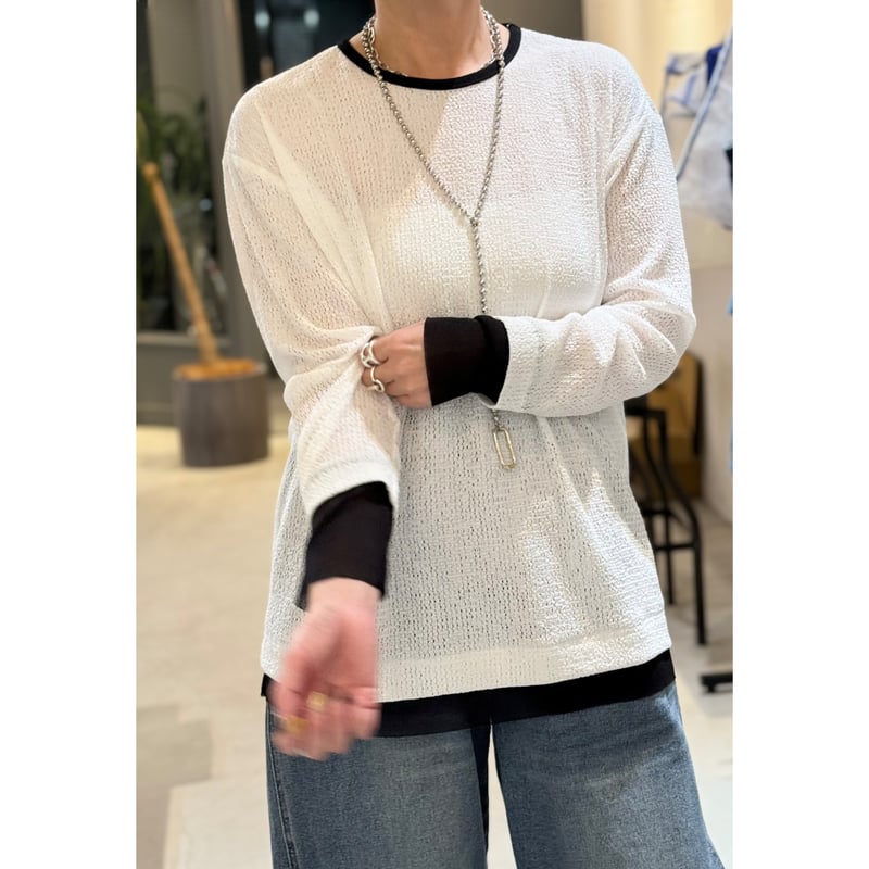 CYAN TOKYO】限定コラボ✨チュールレイヤーモザイクスリットTOPS CYAN TOKYO】限定コラボ✨チュールレイヤーモザイクスリットTOPS