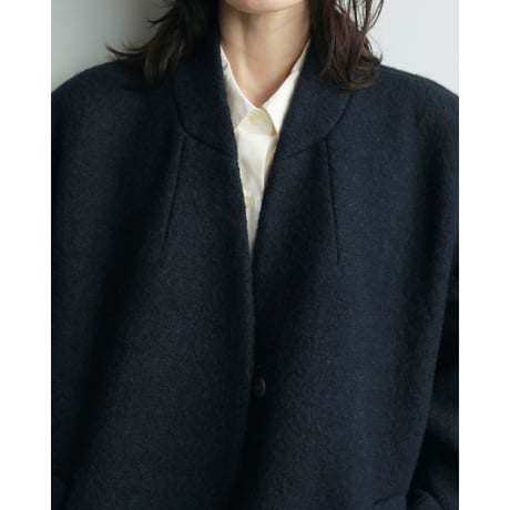 【anuke】Collarless Cocoon Coat※11月上～12月上